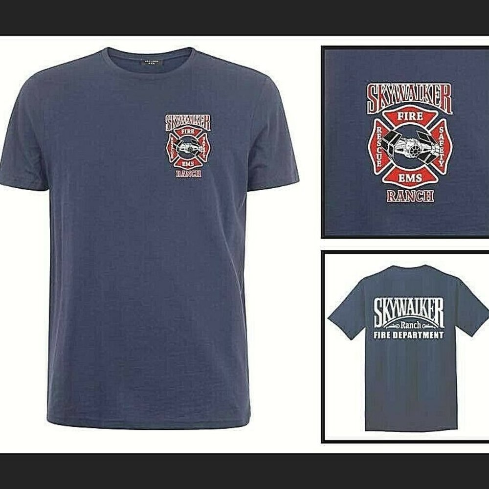 Star Wars Skywalker Ranch Fire Dept Mens T-Shirt